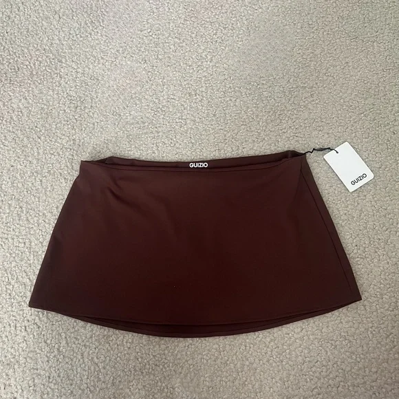 Danielle Guizio Chocolate Brown Mini Skirt - Picture 2 of 4